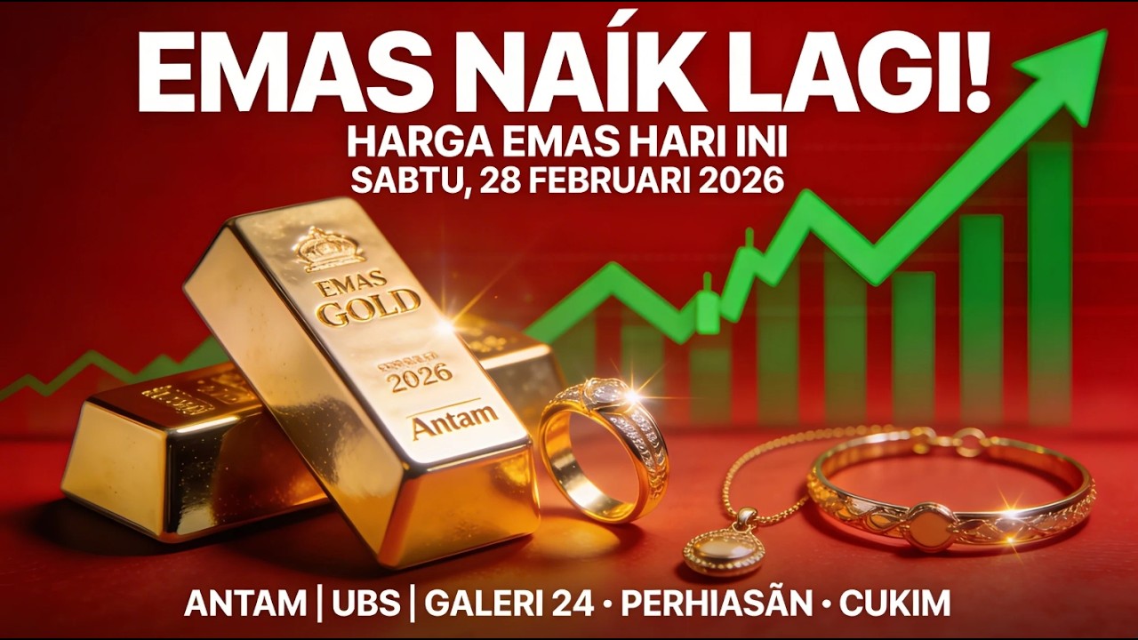 HARGA EMAS HARI INI 28 FEBRUARI 2026 NAIK! Antam Tembus Rp3 045 000, Cek UBS & Galeri 24 Sekarang!