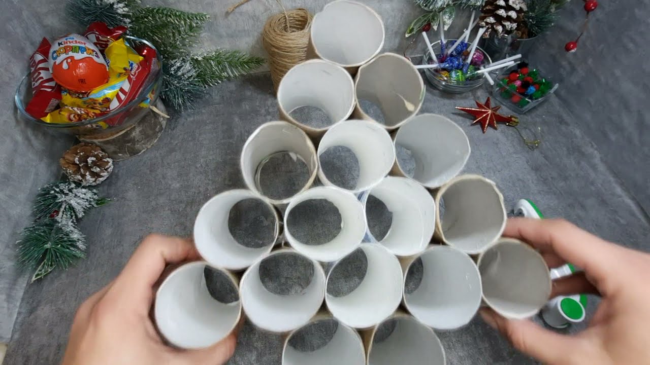 Адвент календарь из ВТУЛОК своими руками