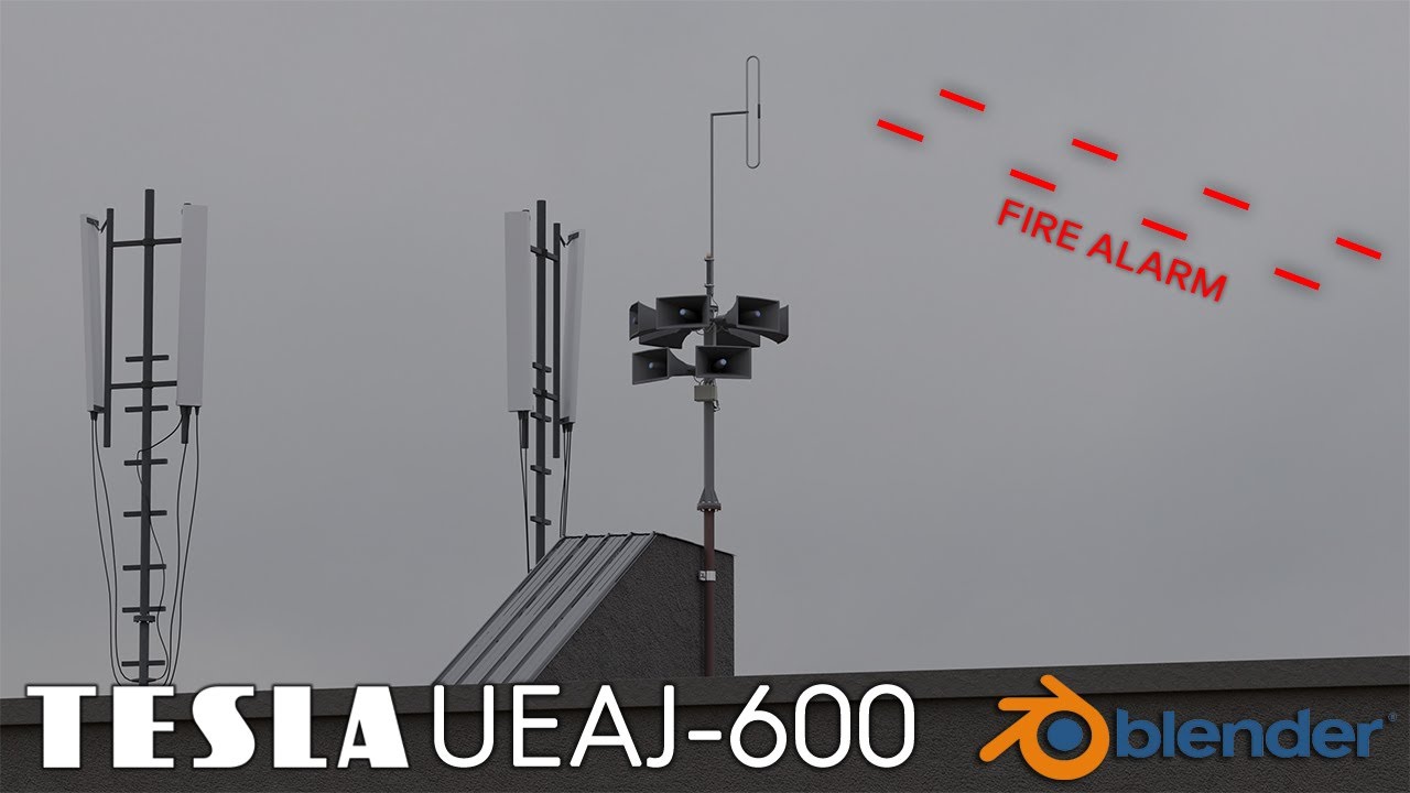 Požární poplach | Fire alarm | Feueralarm | Blender Simulation | TESLA UEAJ - 600 |