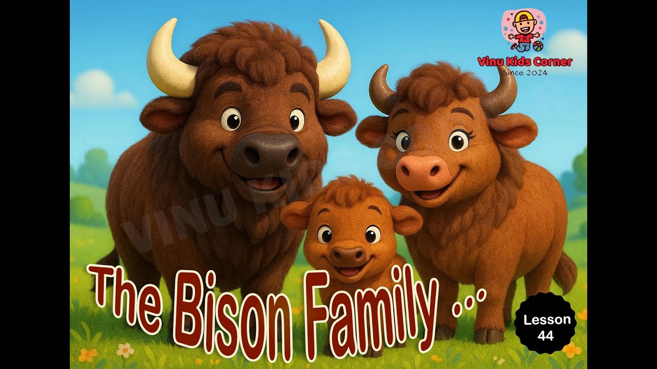 The bison family/ Songs by Vinu Kids Corner/ Sing along with us/ Kids rhymes and songs