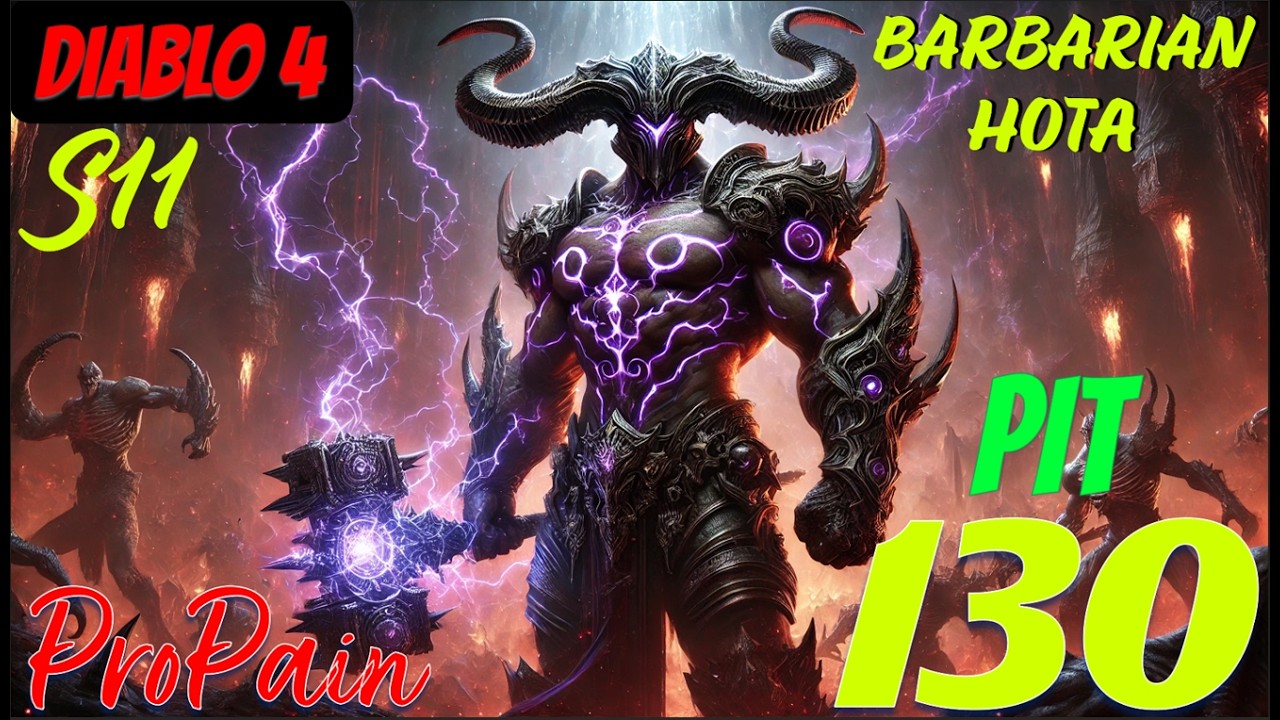 Diablo 4 Barbarian S11 Pit 130 - 12:14 (World Rank 1)