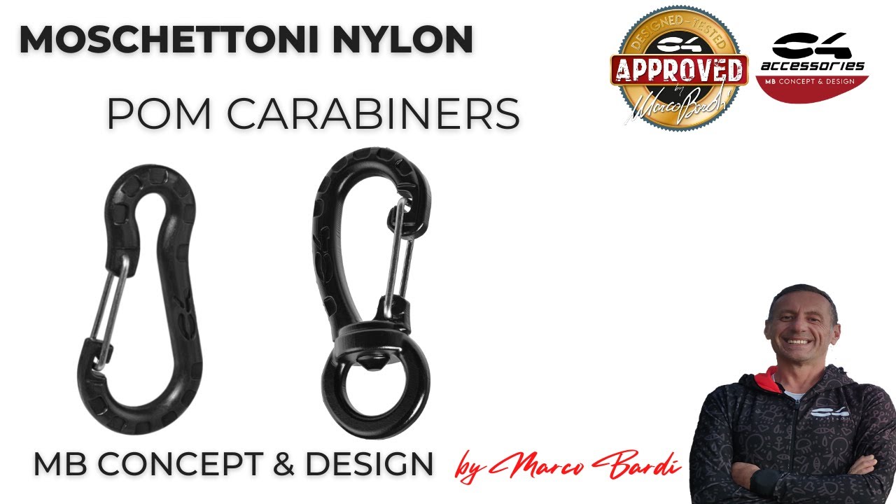 Moschettoni nylon per usi marini