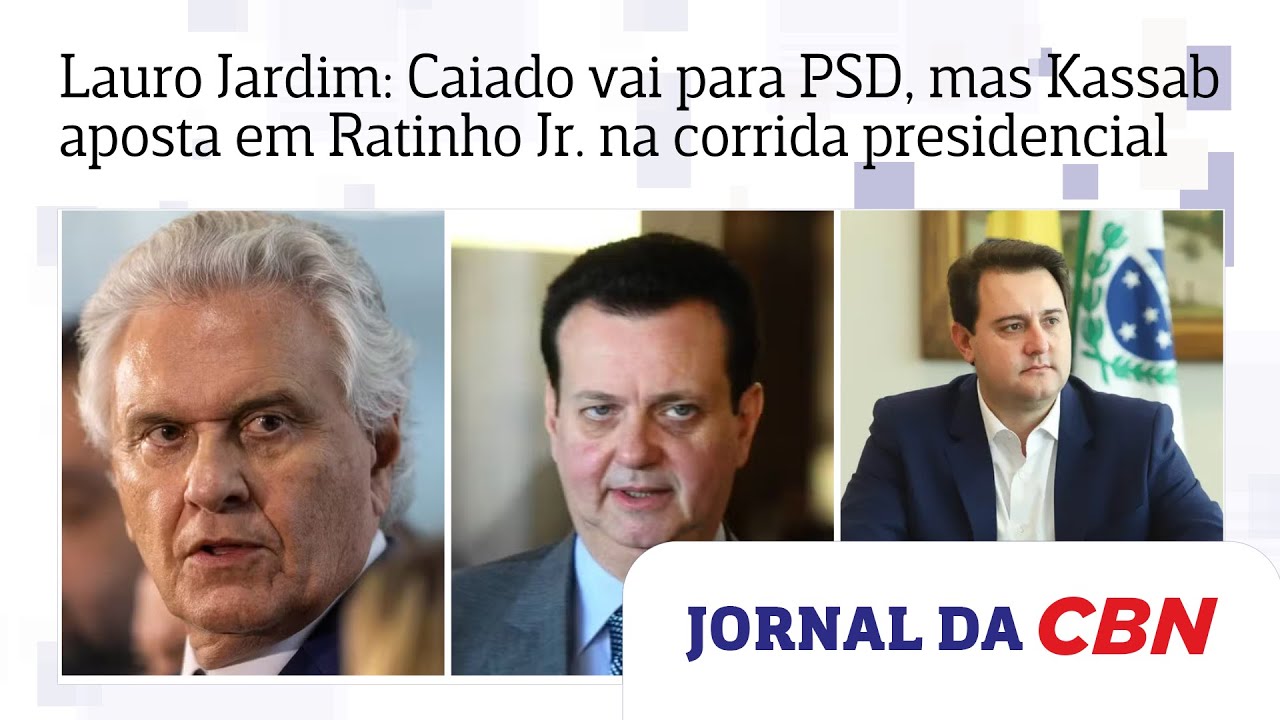 Lauro Jardim: Caiado vai para o PSD, mas Kassab aposta em Ratinho Jr na corrida presidencial