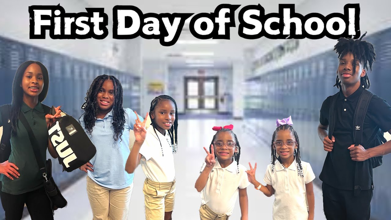 FIRST DAY OF SCHOOL! 🚌 📚: BACK TO SCHOOL FOR 6 OF OUR KIDS HIGH SCHOOL, MIDDLE SCHOOL AND ELEMENTARY