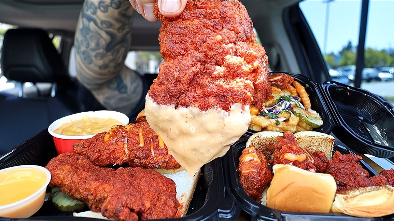 SMASHING Dave's Hot Chicken Mukbang