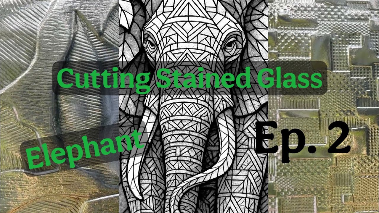 Making a stained glass window: glass cutting