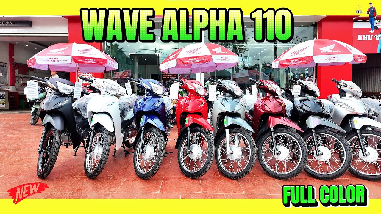 Dàn Honda Wave Alpha 110 2026 FULL COLOR ▶ Giá từ 21.8 triệu 1 em Wave Alpha 🔴 GIÁ XE MÁY VLOGS