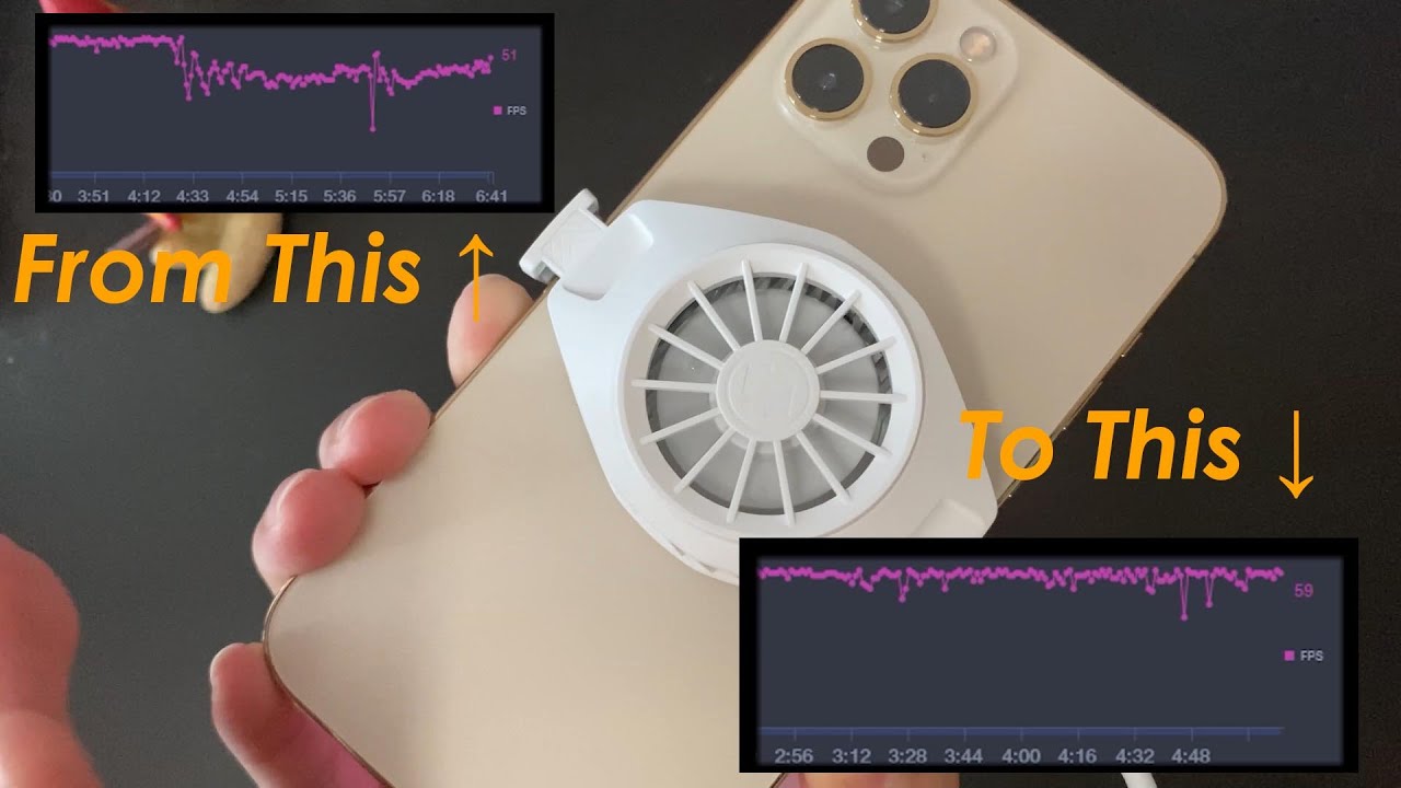 Black Shark Cooler Fan On vs Off! iPhone 12 Pro Max + Xiaomi Cooler Genshin Impact Gaming Test