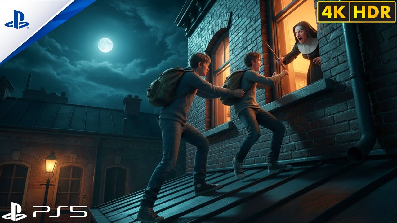 (PS5) EPIC ESCAPE FROM NUN 😱🔥 - Extreme Parkour | ULTRA Realistic Gameplay [4K60FPSHDR] Uncharted™ 4