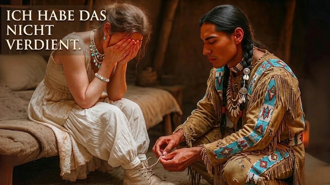 Sie weinte allein auf dem Ehebett, bis der Apache kniete und ihre staubigen Schuhe löste