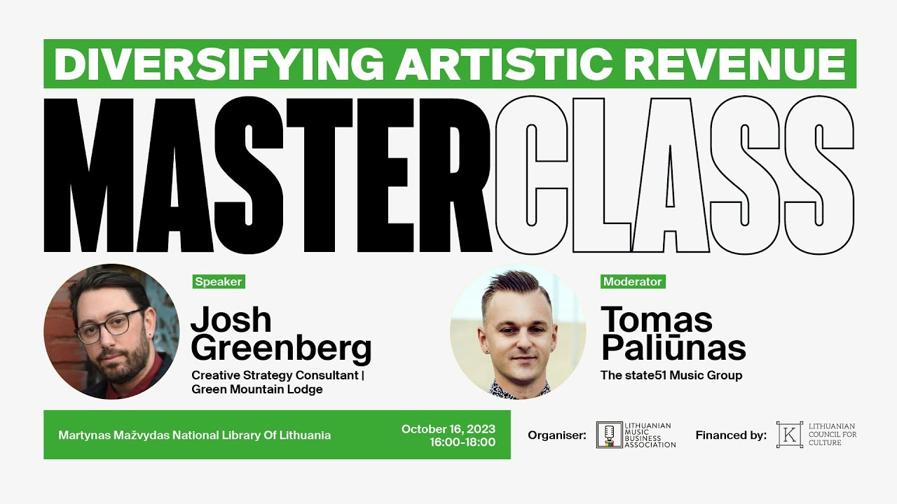 Diversifying Artistic Revenue - Masterclass