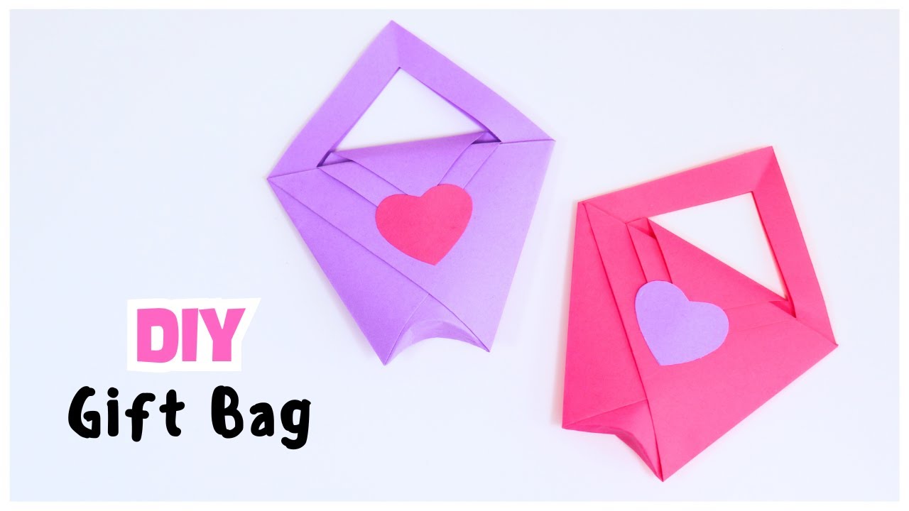 How to Make an EASY Mini Paper Gift Bag 🛍️ DIY Small Gift Bag for Beginners