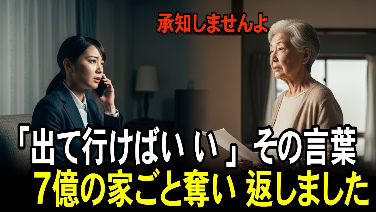 「出て行けばいい」その言葉7億の家ごと奪い返しました｜嫁姑問題｜高齢者の尊厳｜人生やり直し｜感動実話