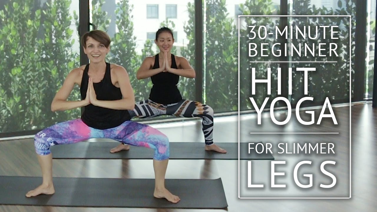 30-Minute Beginner HIIT Yoga for Slimmer Legs | HER Network
