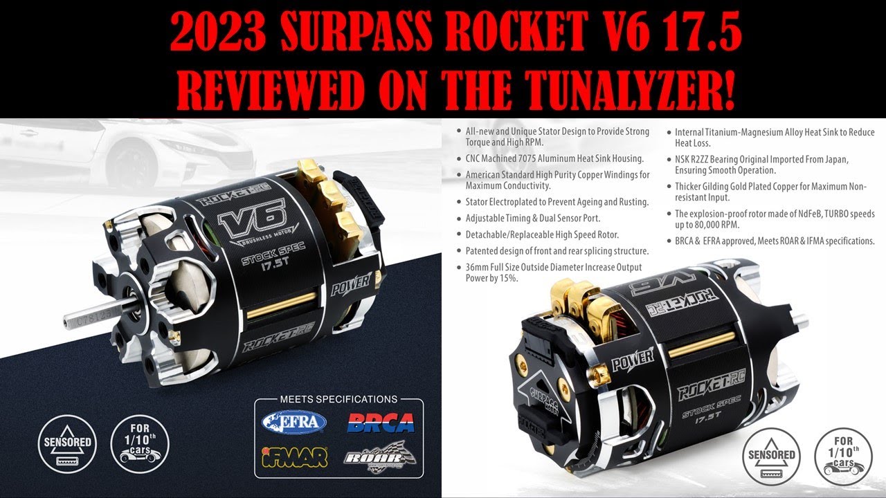 2023 Surpass Rocket V6 17.5T Stock Spec Brushless Motor Unboxing and Review