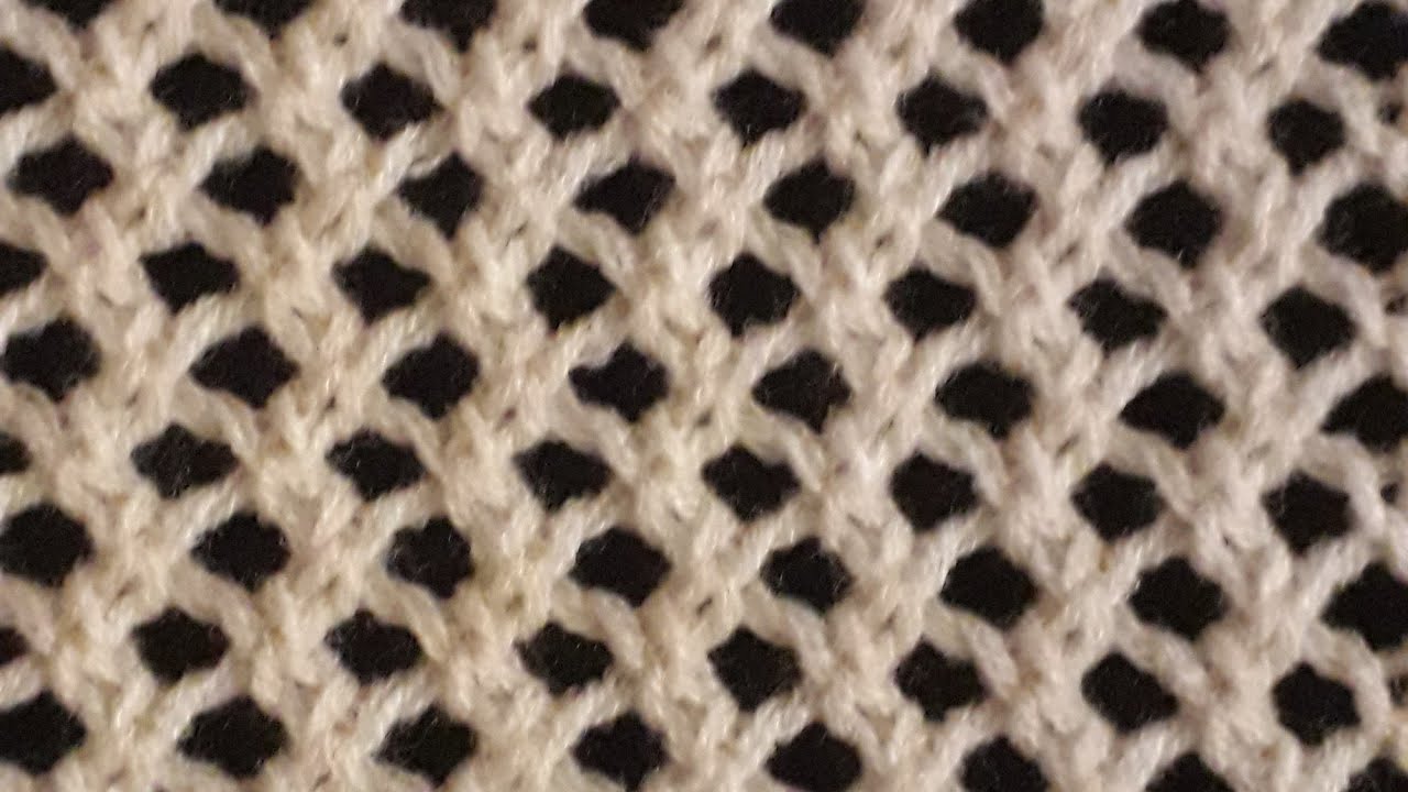 #تريكو/ غرزة شبكة الزجزاج ..knitting zigzag  net