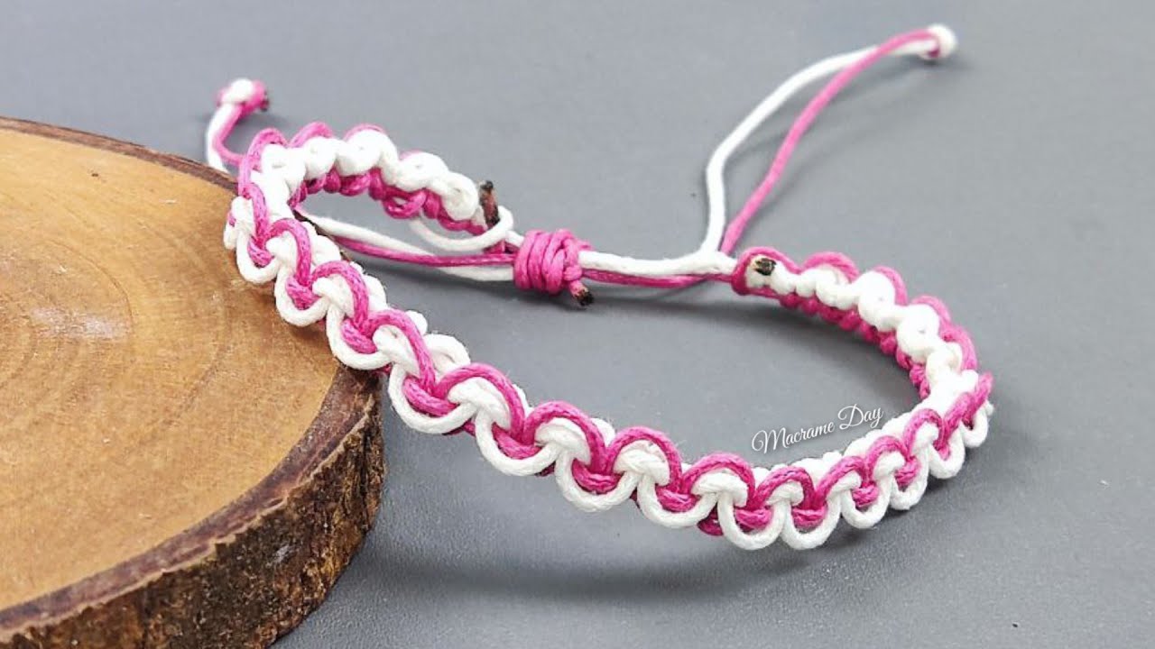 Macrame Bracelet Tutorial | Friendship Bracelet Two Color