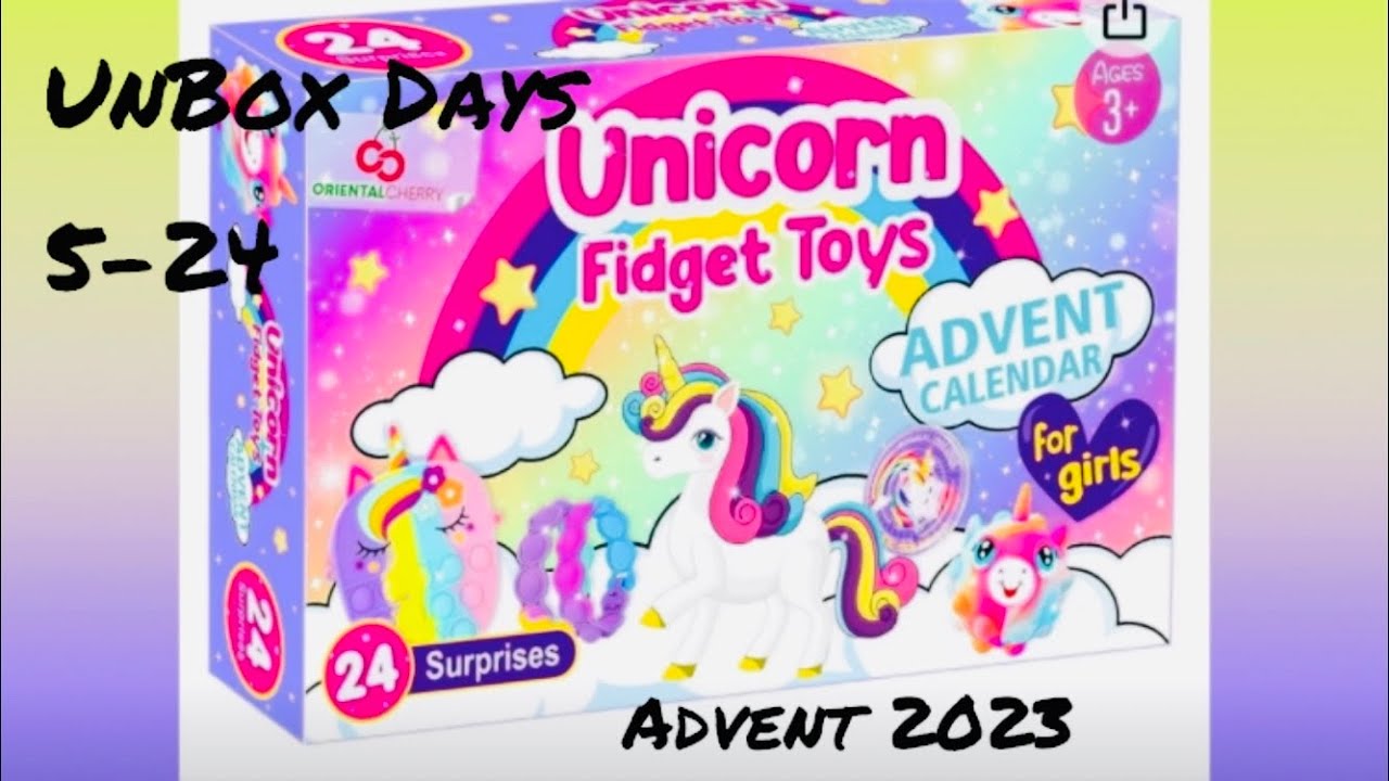 Unboxing | Unicorn Fidget Toy Advent Calendar 2023 Day 5-24. | Naler Bracelet Advent Reveal
