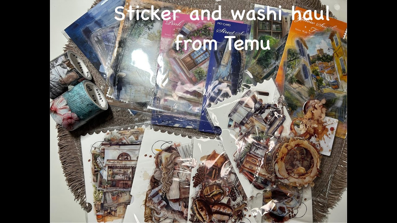 Sticker and washi haul from Temu