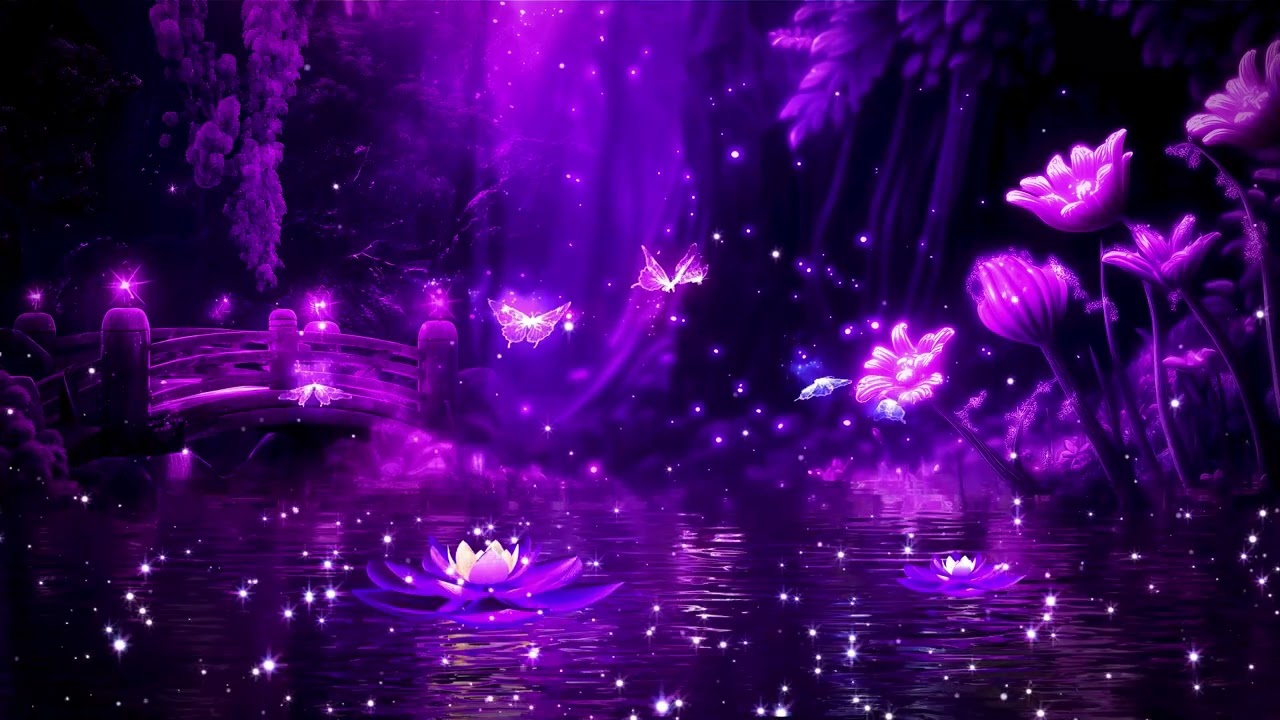 Peaceful Night 💜 Soothing Deep Sleep Music ★ Fall Into Sleep Instantly