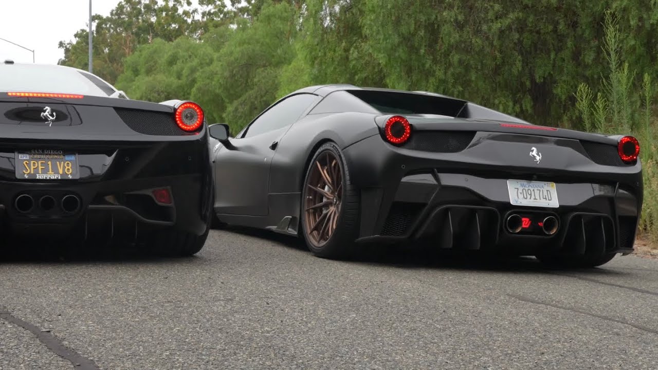 Two Novitec 458 Italias with headers. [4k] HEADPHONE USERS BEWARE!