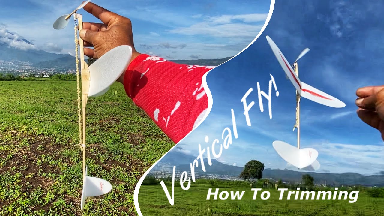 Vertical Fly Rubber Powered Airplane