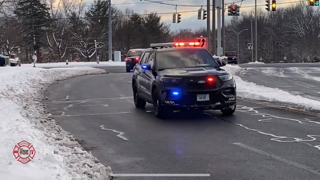 *Enfield, CT 3 PD Utility Interceptors￼* Arriving to a high priority EMS 01/07/22