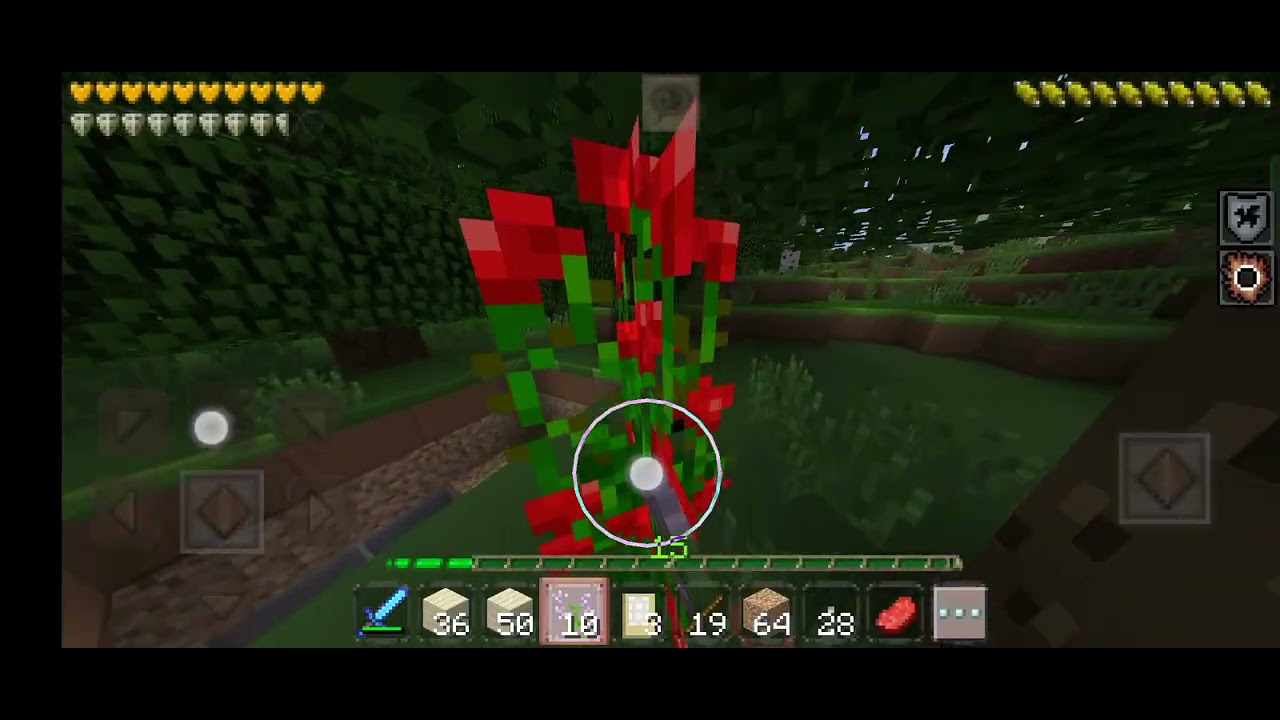 Me playing Minecraft pocket edition 😁 with a lucky potion it is so 😎