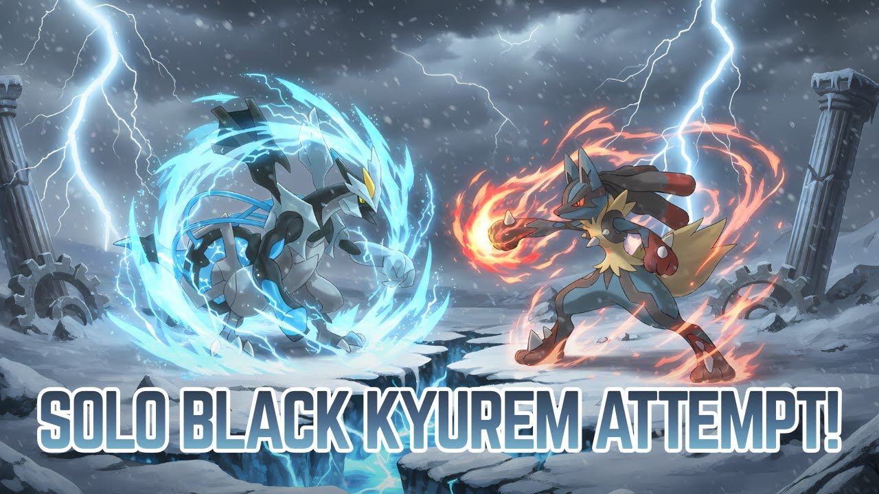SOLO Black Kyurem Attempt Using Mega Lucario!