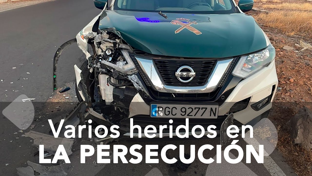 Tres policías locales y dos guardias civiles resultaron heridos en una persecución en Gran Canaria