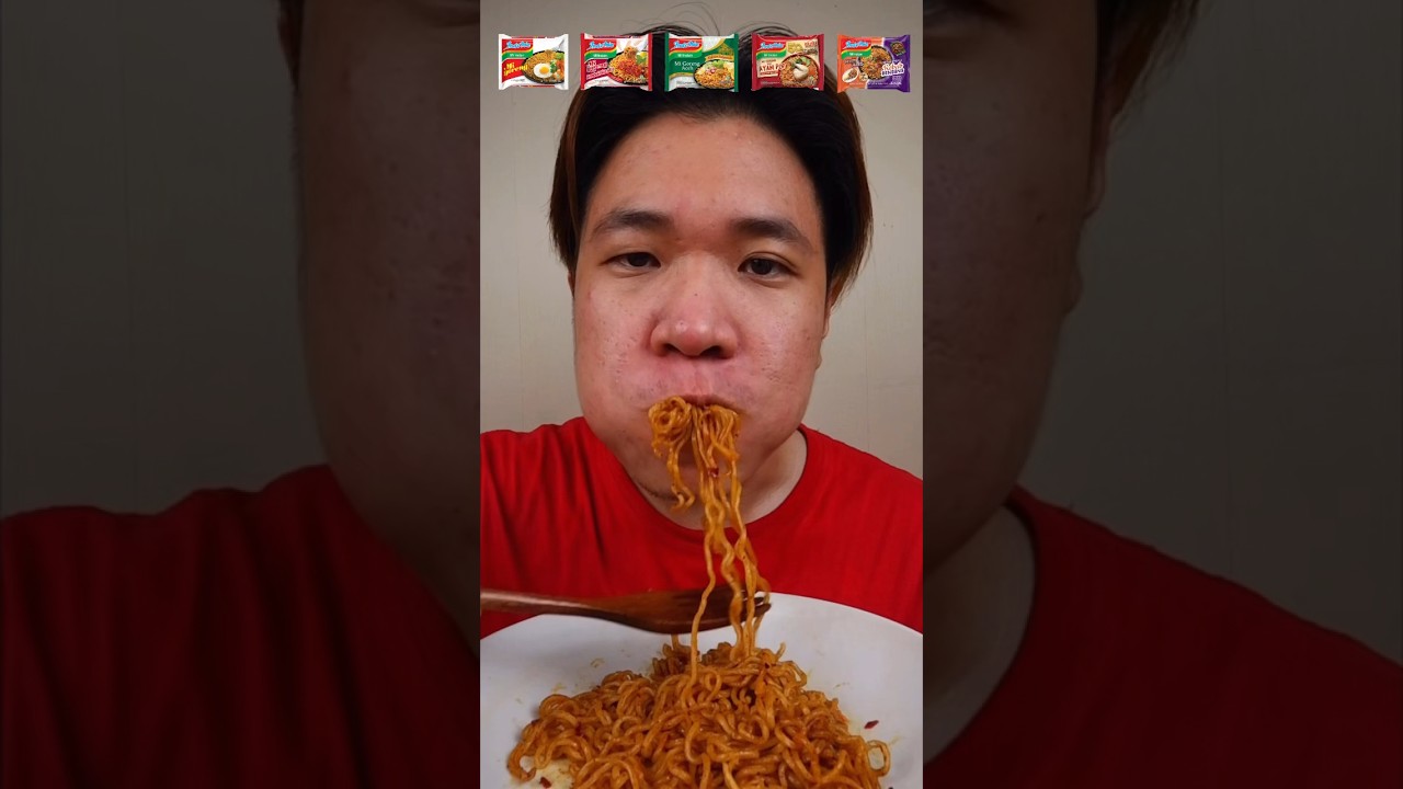 MAKAN BERBAGAI MACAM VARIAN INDOMIE GORENG #asmr #shorts #youtubeshorts #indomie #miegoreng
