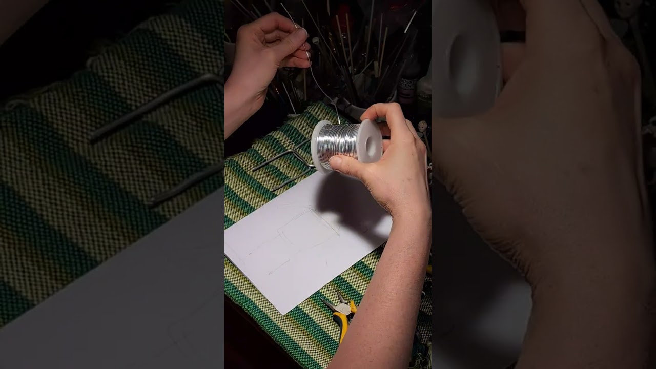 Real time, over my shoulder peek, working on armature for elf art doll