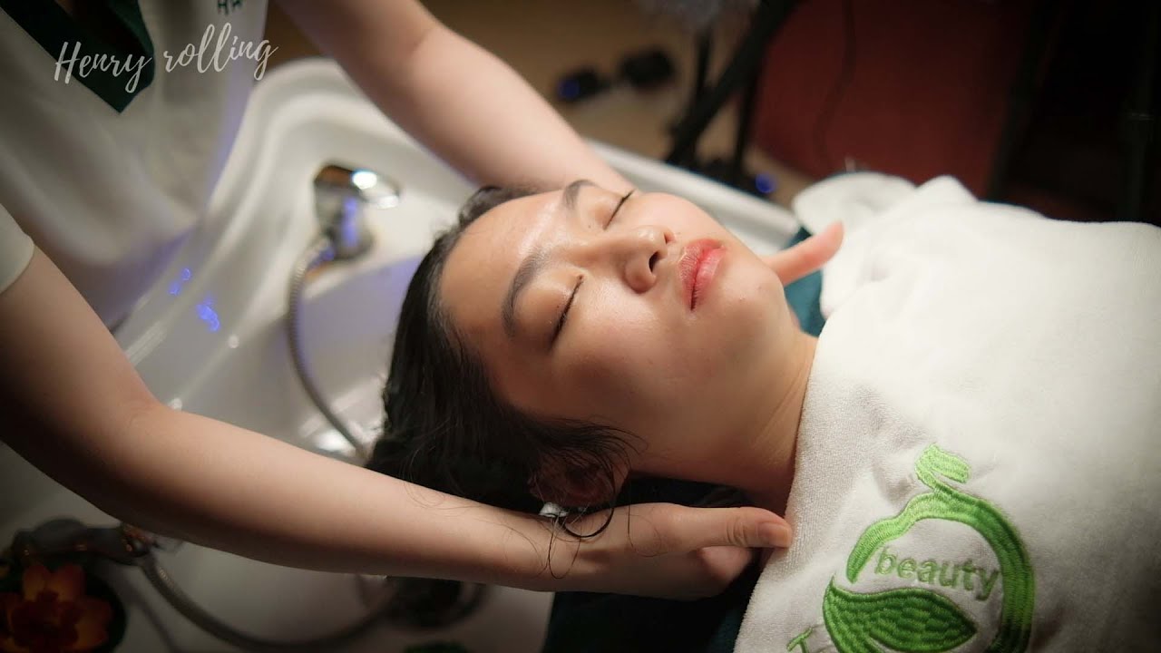 Insomnia Healing Asmr Sounds | Asmr Hair Wash with Neck, Nape & Shoulder Massage