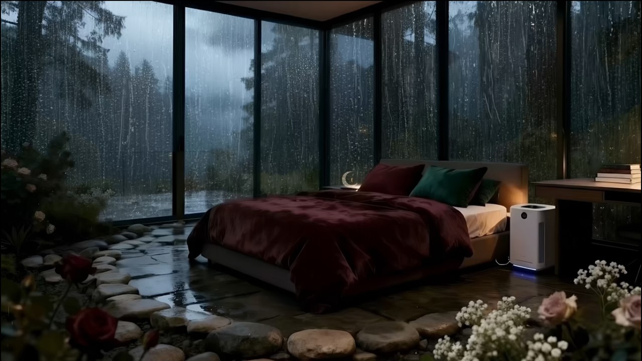 Heavy Rain & Window Sounds to Summon Deep Sleep | Sleep Without Worry Tonight | Stress Relief ASMR