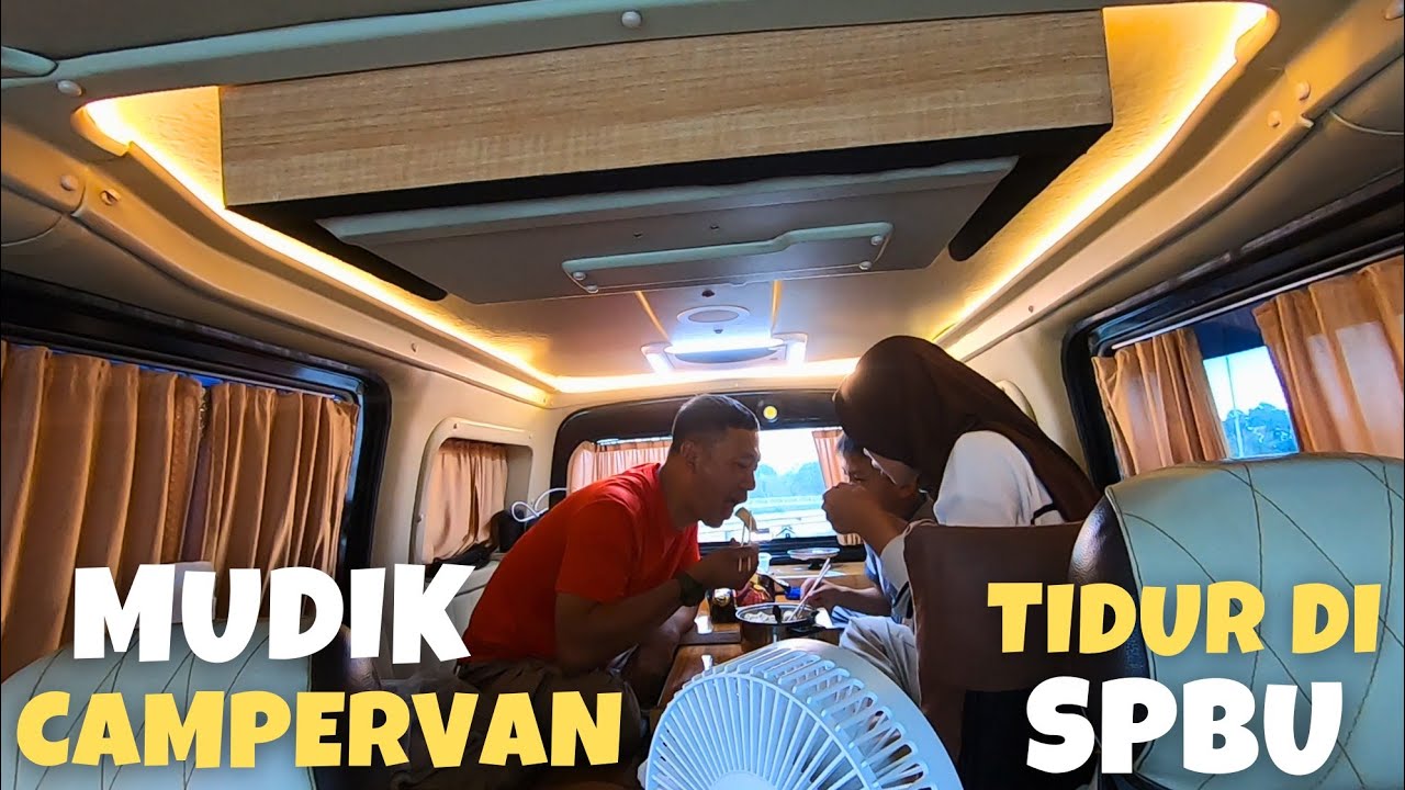Tidur di SPBU Mudik Lebaran Pakai Campervan Sekeluarga Menyenangkan dan Bahagia