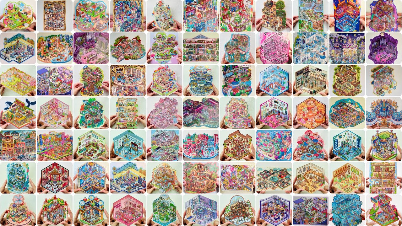 8HR Collection of scene stickers, No talk No bgm, Relaxing, Stress-relieving, Sleep-inducing, ASMR