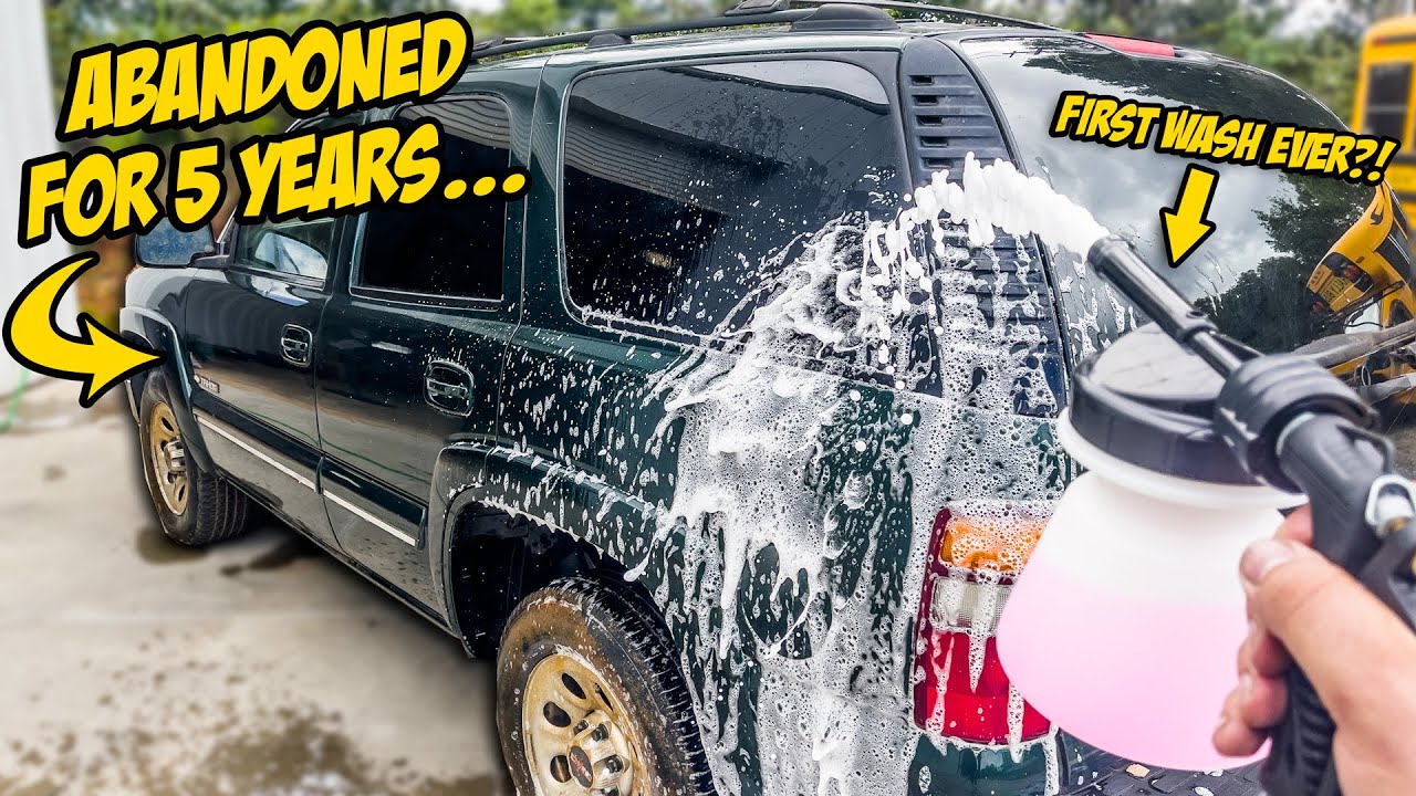 Detailing A FILTHY Abandoned Chevy Tahoe That I Got For Free (COMPLETE TRANSFORMATION)