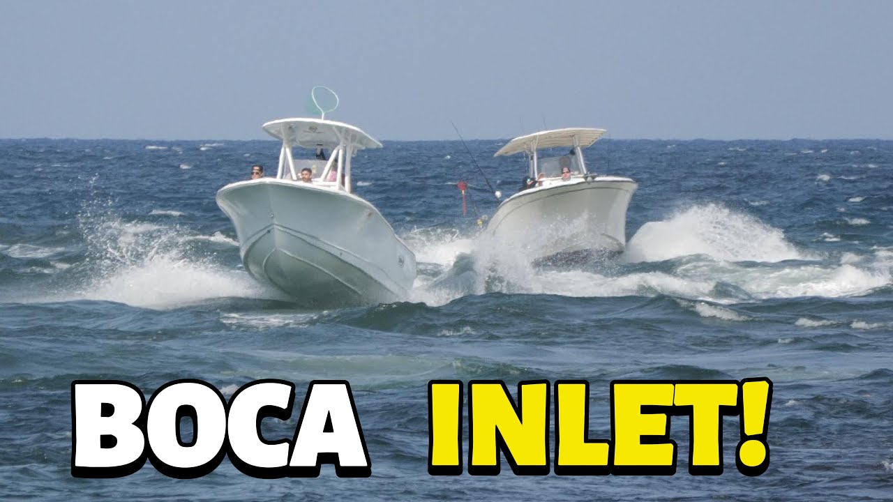 Boats Entering & Exiting Boca Inlet | Rough Waters & Big Action! 🚤🌊