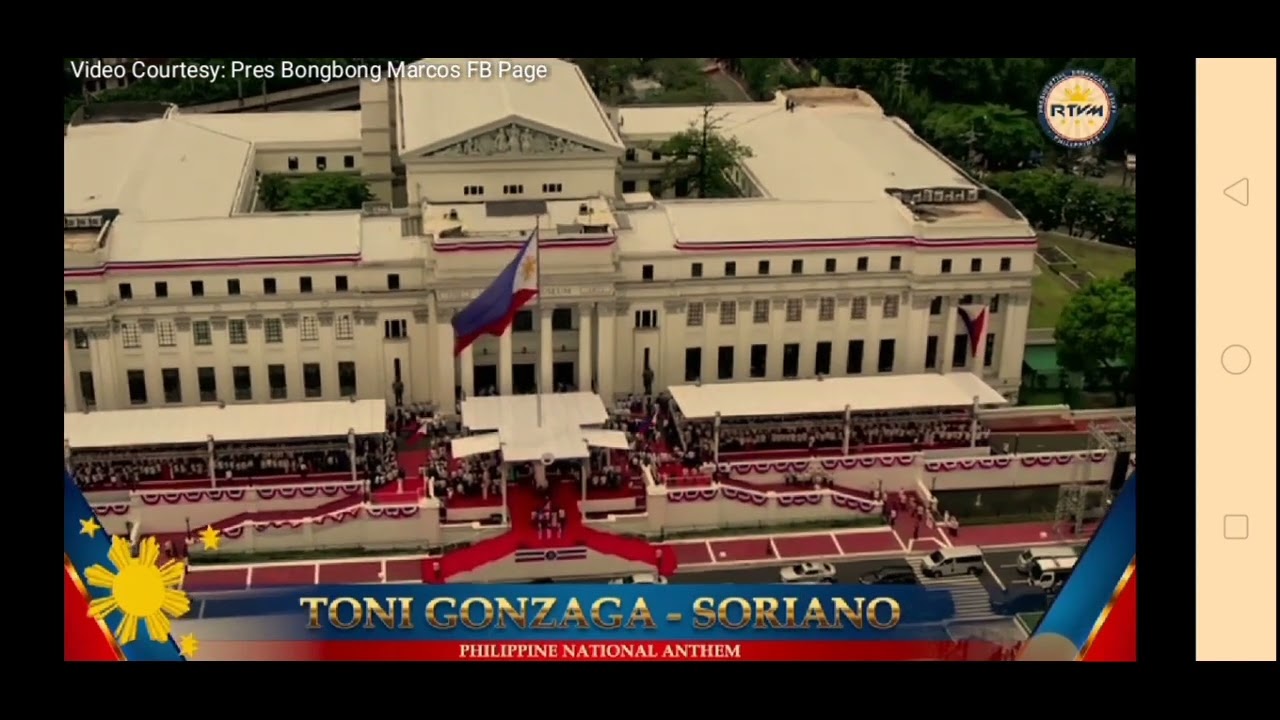 Toni Gonzaga singing Philippine National Anthem on the Inauguration of Pres. elect Bongbong Marcos