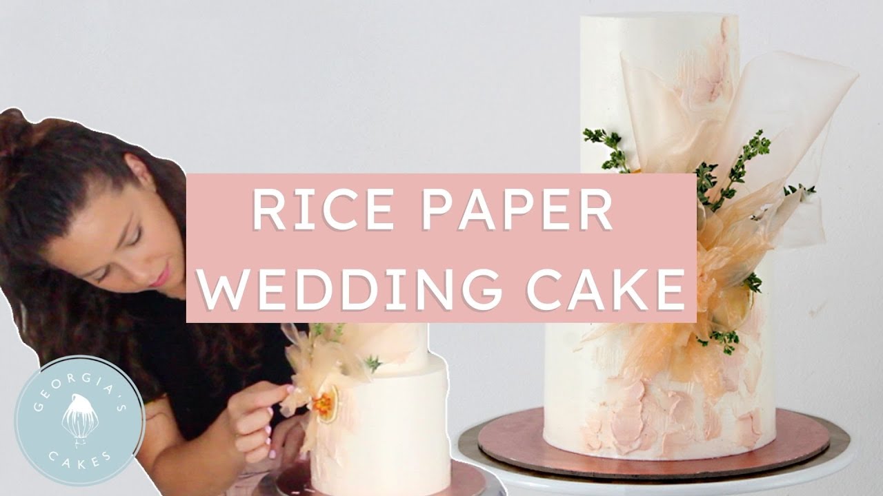 Abstract Wedding Cake with Rice Paper Sails! | Georgia's Cakes