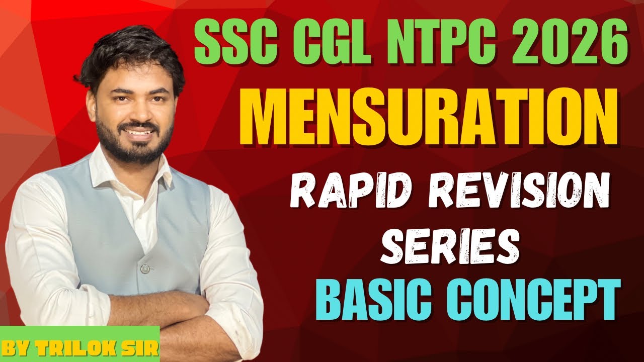 Mensuration rapid revision series for ntpc ssc cgl 2026
