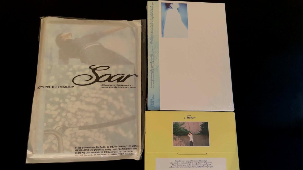 unboxing doyoung 2nd solo album soar - all versions 🍀