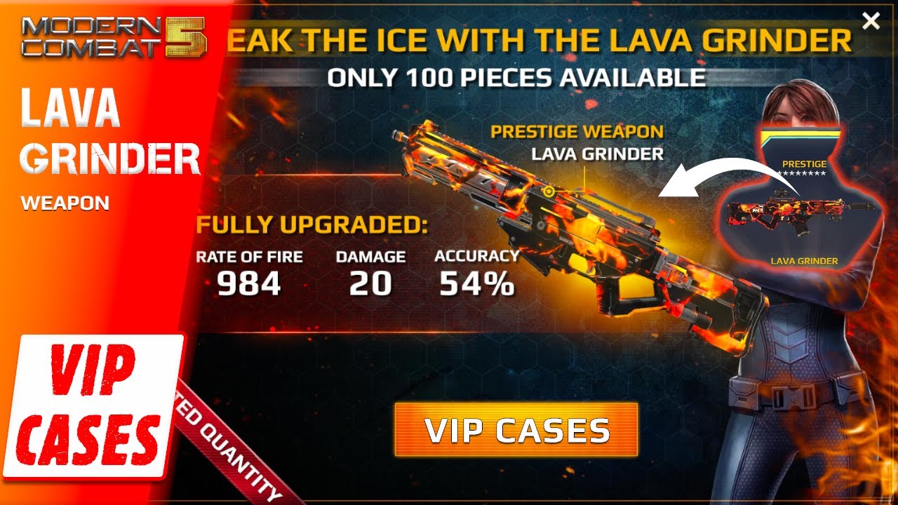Lava Grinder From VIP Cases - Gameplay | Battle Pass Season 18 | Modern Combat 5 - #Harber theGamer
