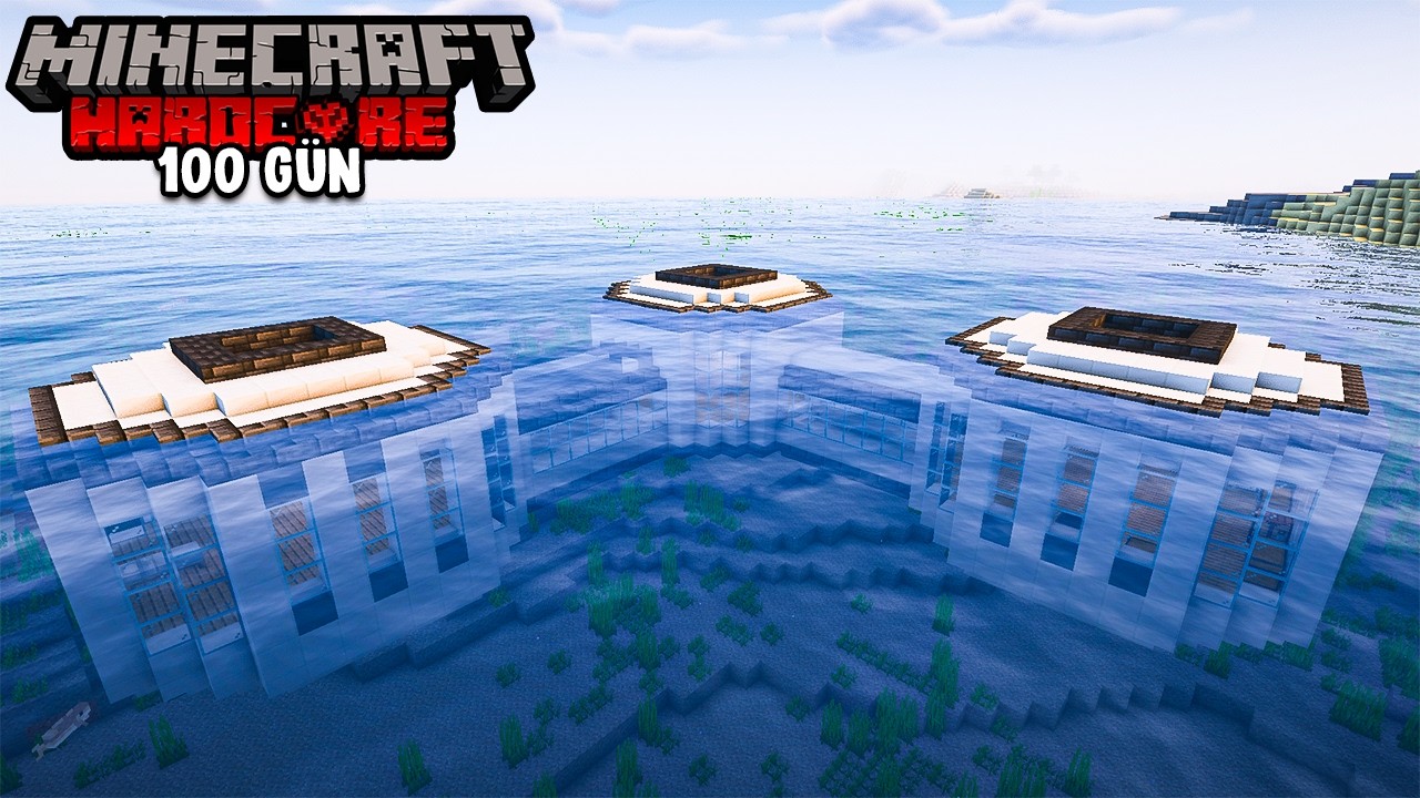 Minecraft'ta 100 Günde Mükemmel SU ALTI EVİ İnşa Ettim!
