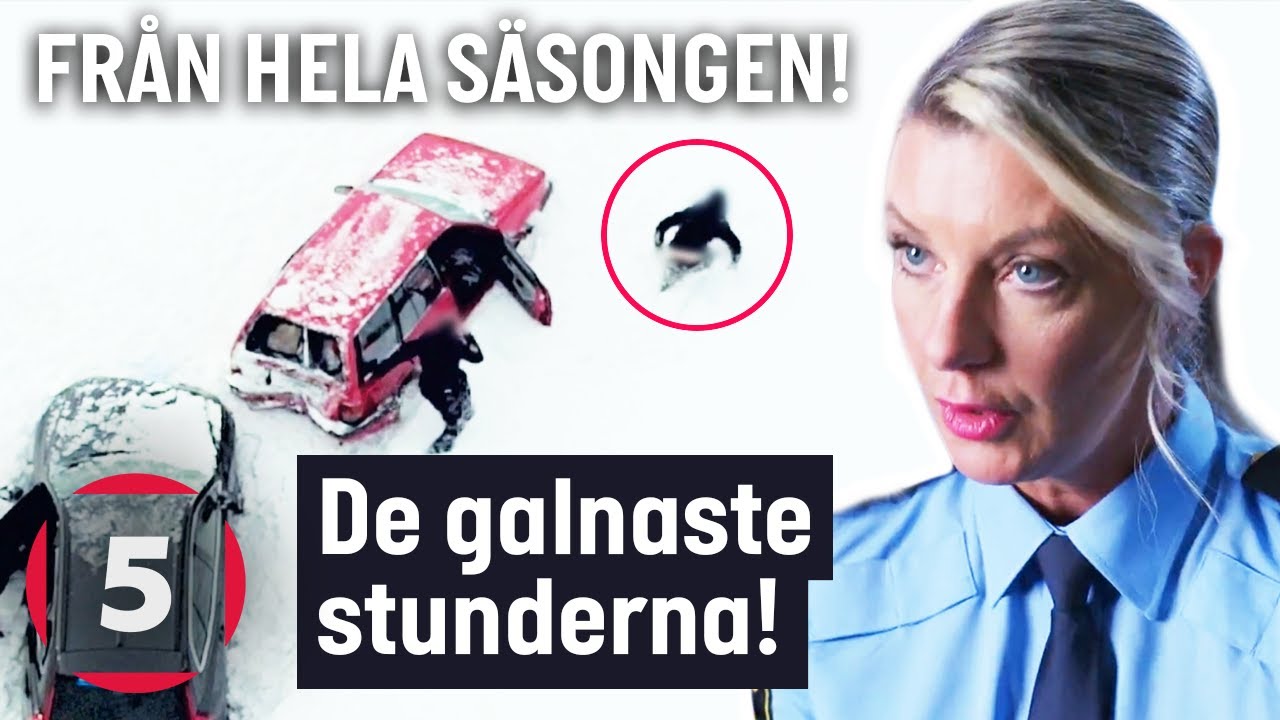 ALLA de BÄSTA stunderna från Fångat på polisens kamera - Del 1 | Kanal 5 Sverige