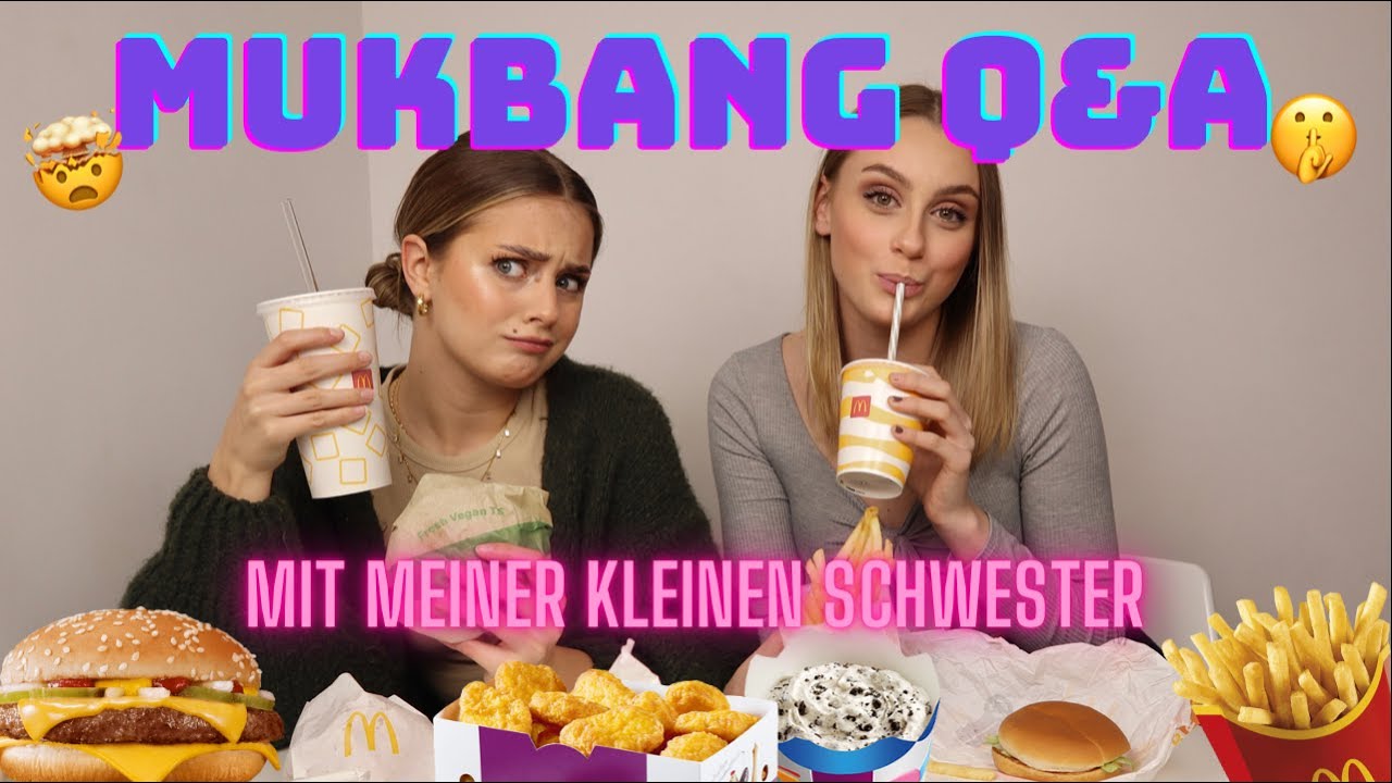 MUKBANG Q&A mit meiner Schwester | Eure Fragen 😈  | McDonalds Food | Sophie Breuer