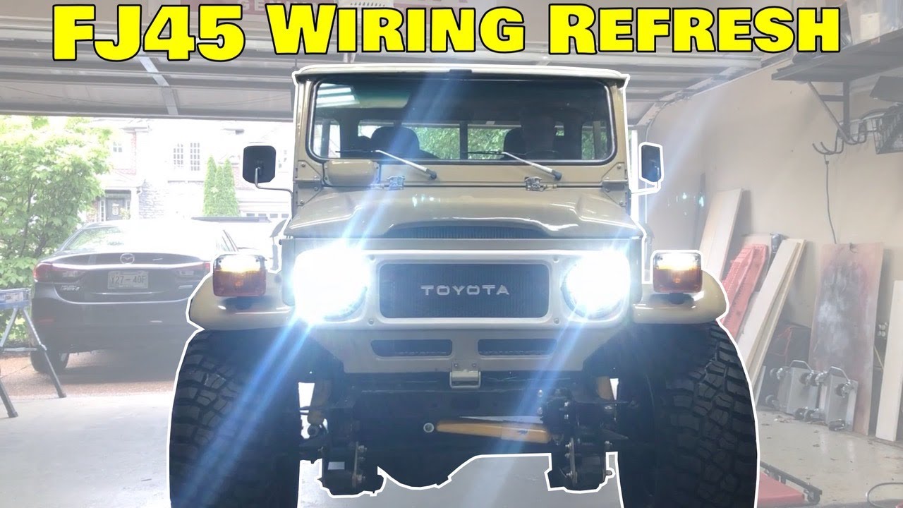 Замена 38-летней проводки на Toyota FJ45.