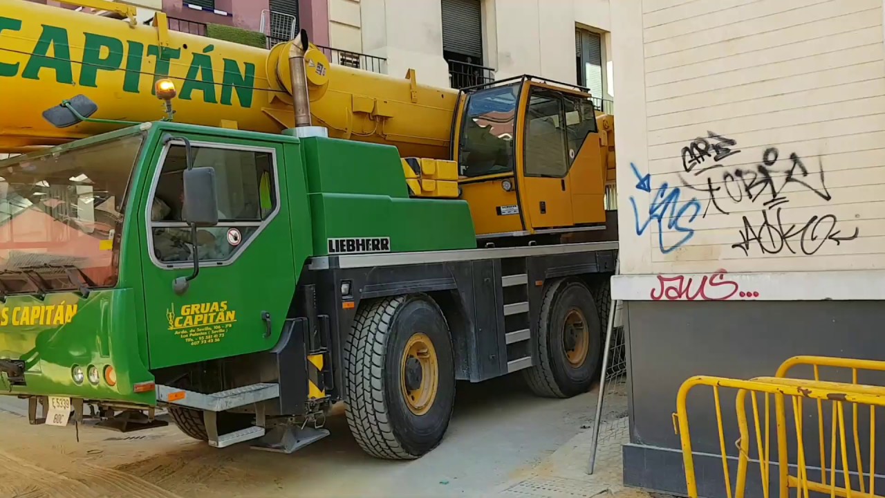 Liebherr ltm 1055 3.1 gruas capitan montaje de grua torre pingon gp 45.15