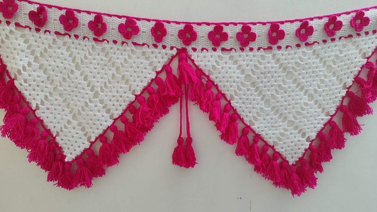 So so easy crochet toran💯👀❤👌बहुत ही आसान तोरण बनाना सिखे😎💯 👌#Wowcreation #crochetdesigns