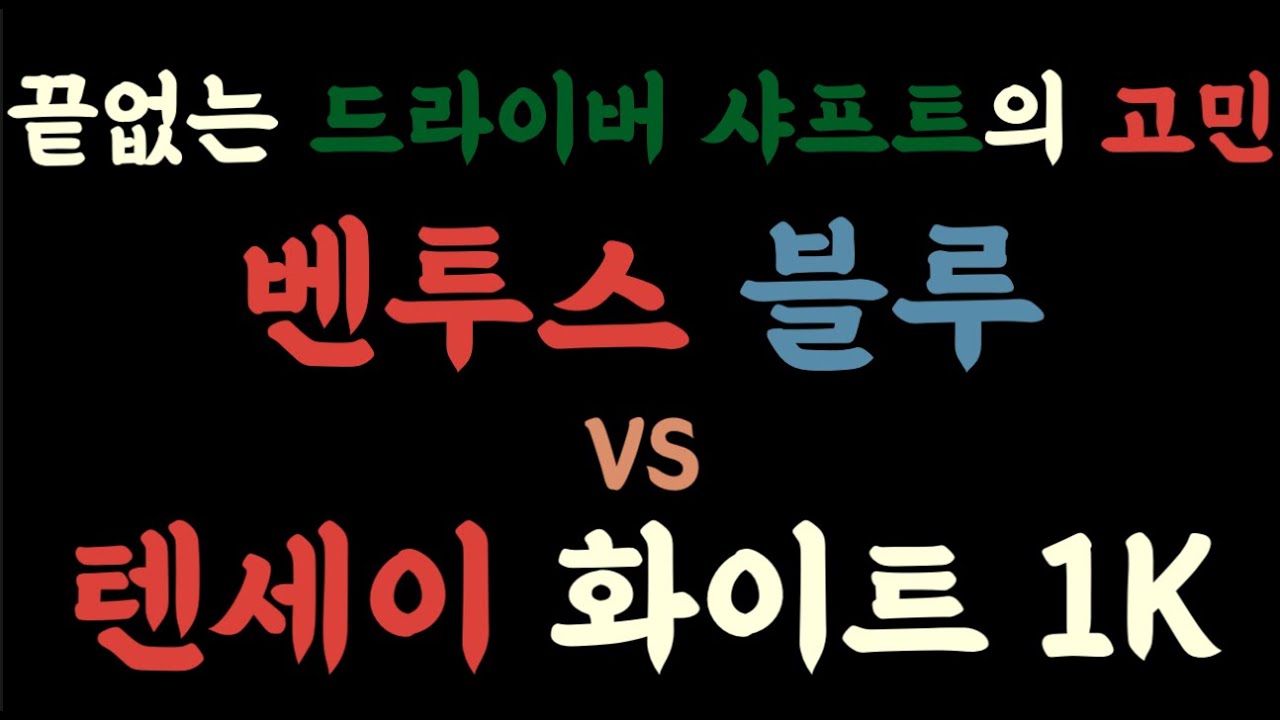 [독학골린이vlog]그 좋다는 벤투스 샤프트 tsi3와의 조합? 그리고 텐세이 화이트 1k 에 대한 고민이 생겼습니다 벤투스 블루 시타